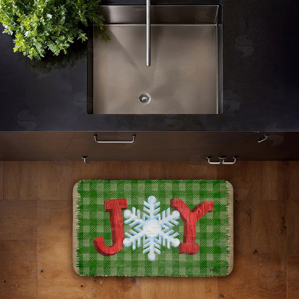 Paul Brent Carpentry Christmas Joy Kitchen Floor Mat