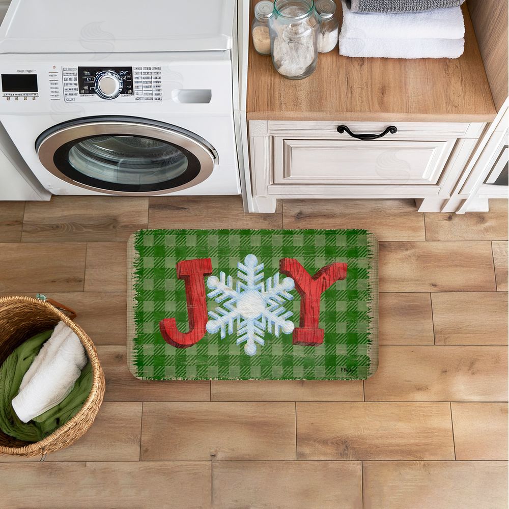 Paul Brent Carpentry Christmas Joy Kitchen Floor Mat