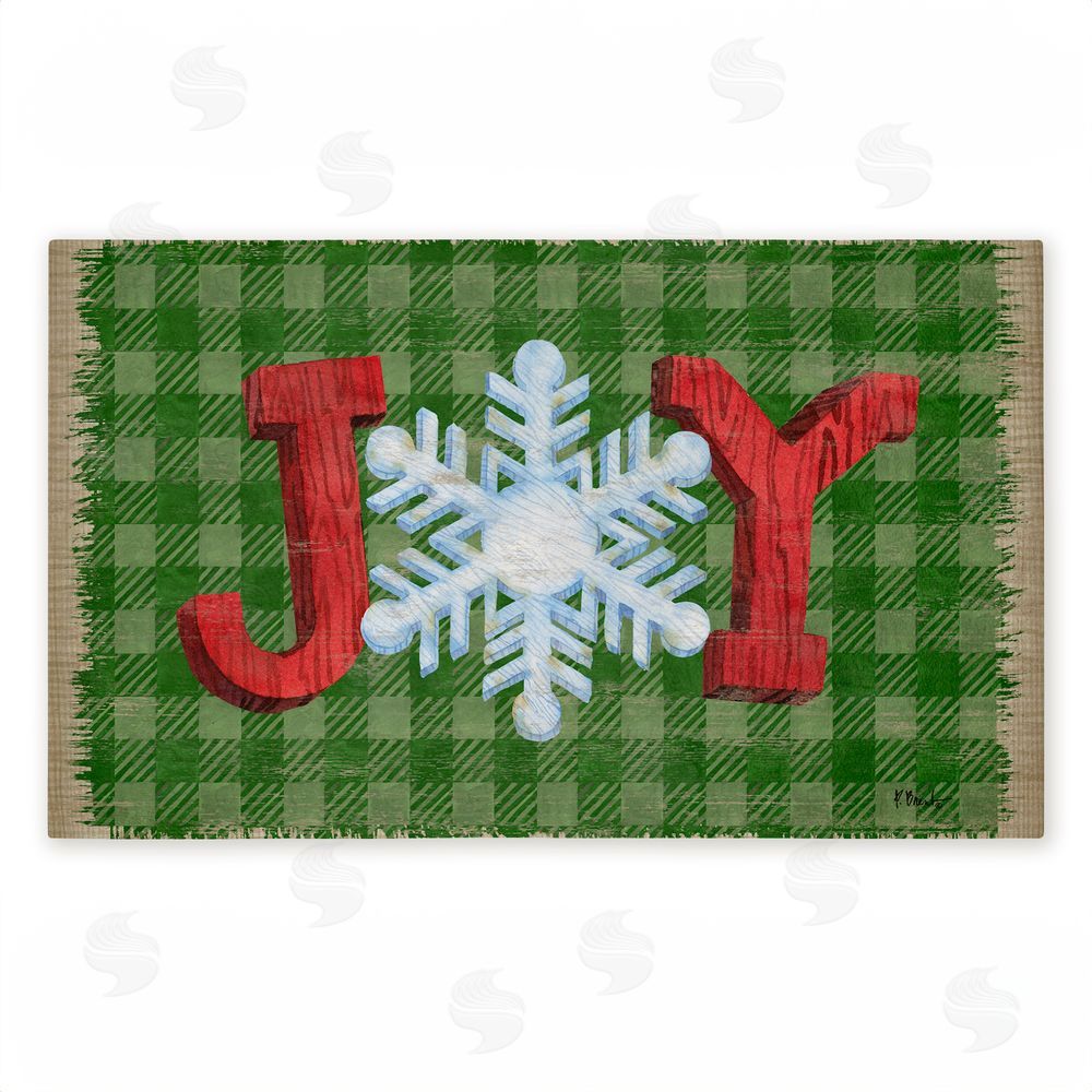 Paul Brent Carpentry Christmas Joy Unwoven Outdoor Door Mat
