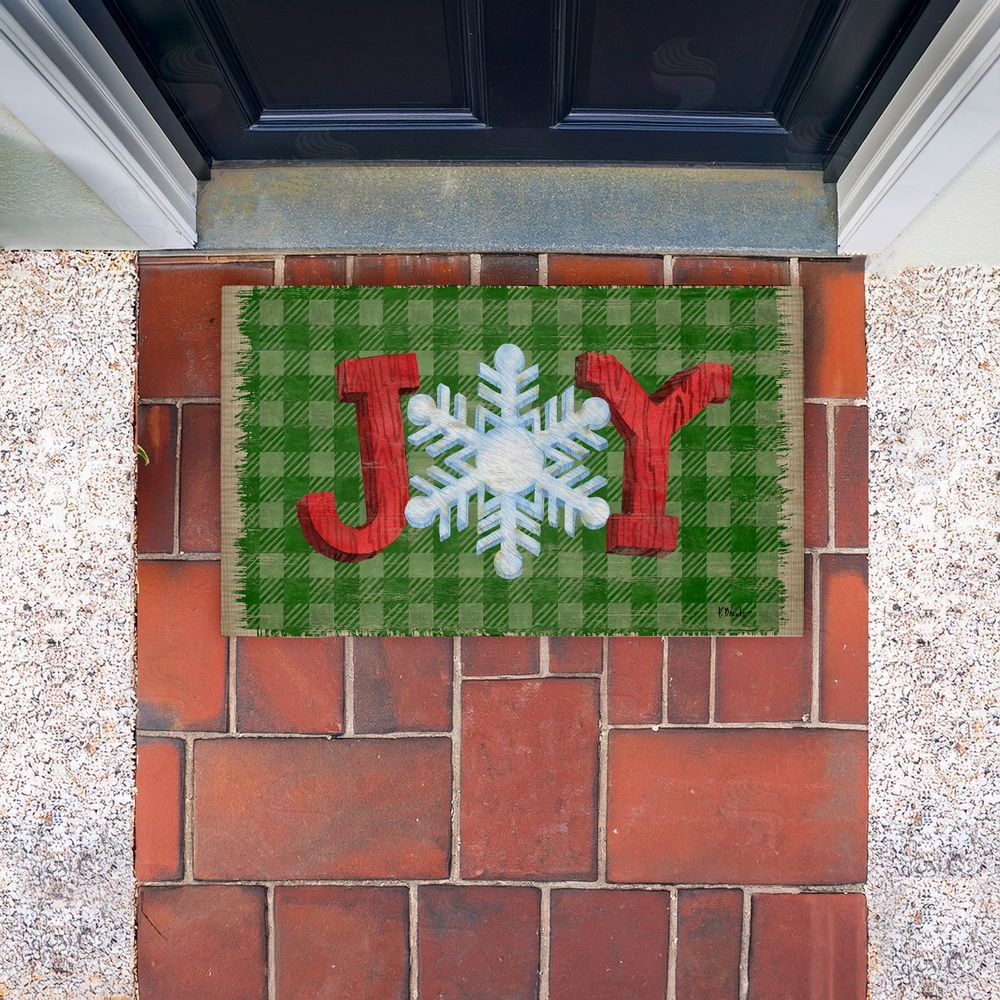 Paul Brent Carpentry Christmas Joy Unwoven Outdoor Door Mat