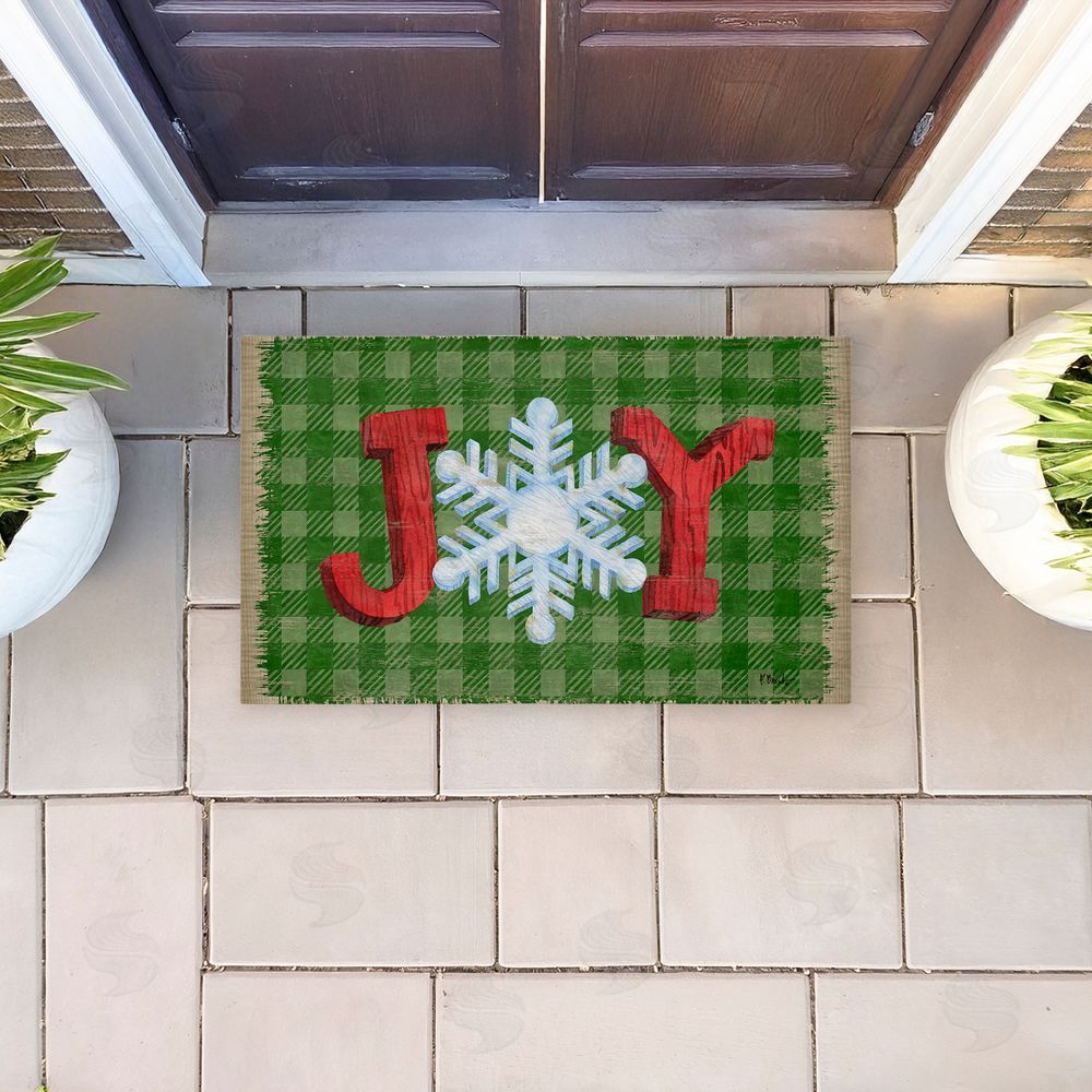 Paul Brent Carpentry Christmas Joy Unwoven Outdoor Door Mat