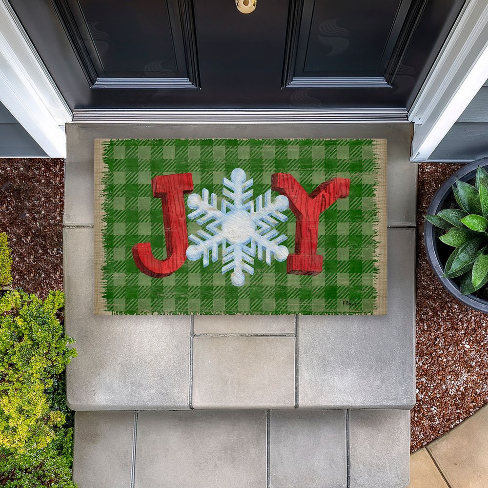 Paul Brent Carpentry Christmas Joy Unwoven Outdoor Door Mat
