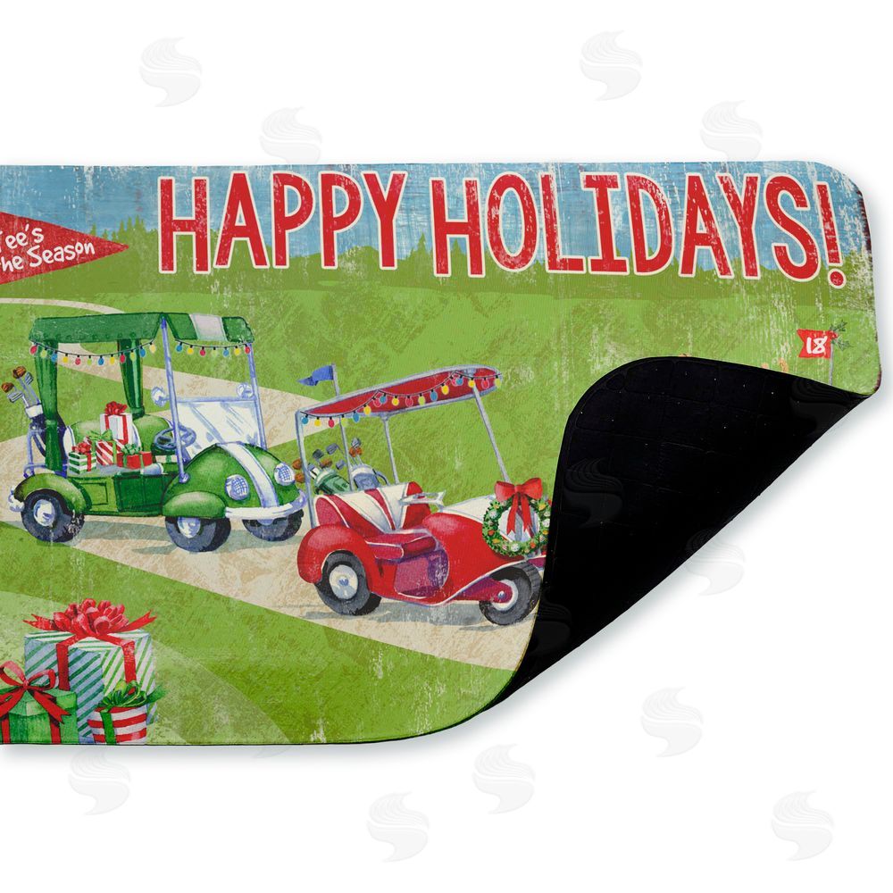 Paul Brent Holiday Golf Time Kitchen Floor Mat