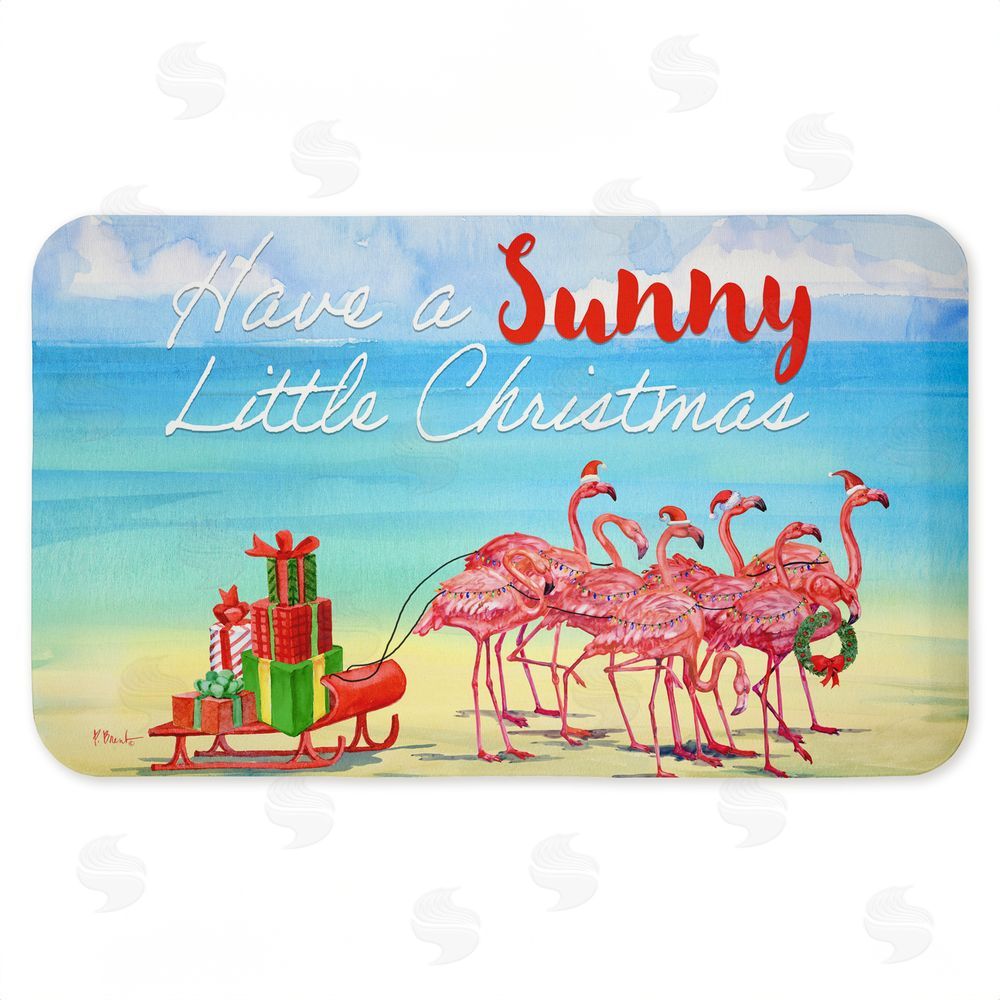 Paul Brent Have a Sunny Little Christmas Kitchen Floor Mat