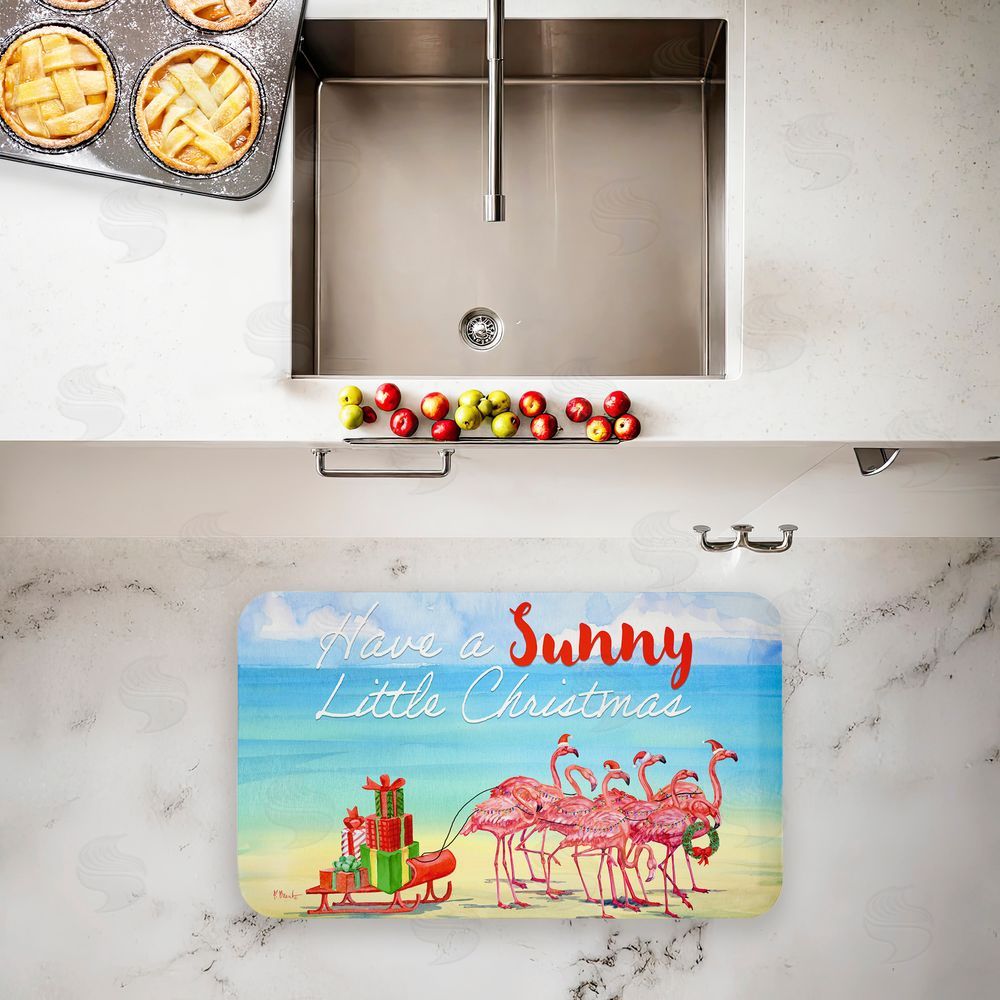 Paul Brent Have a Sunny Little Christmas Kitchen Floor Mat
