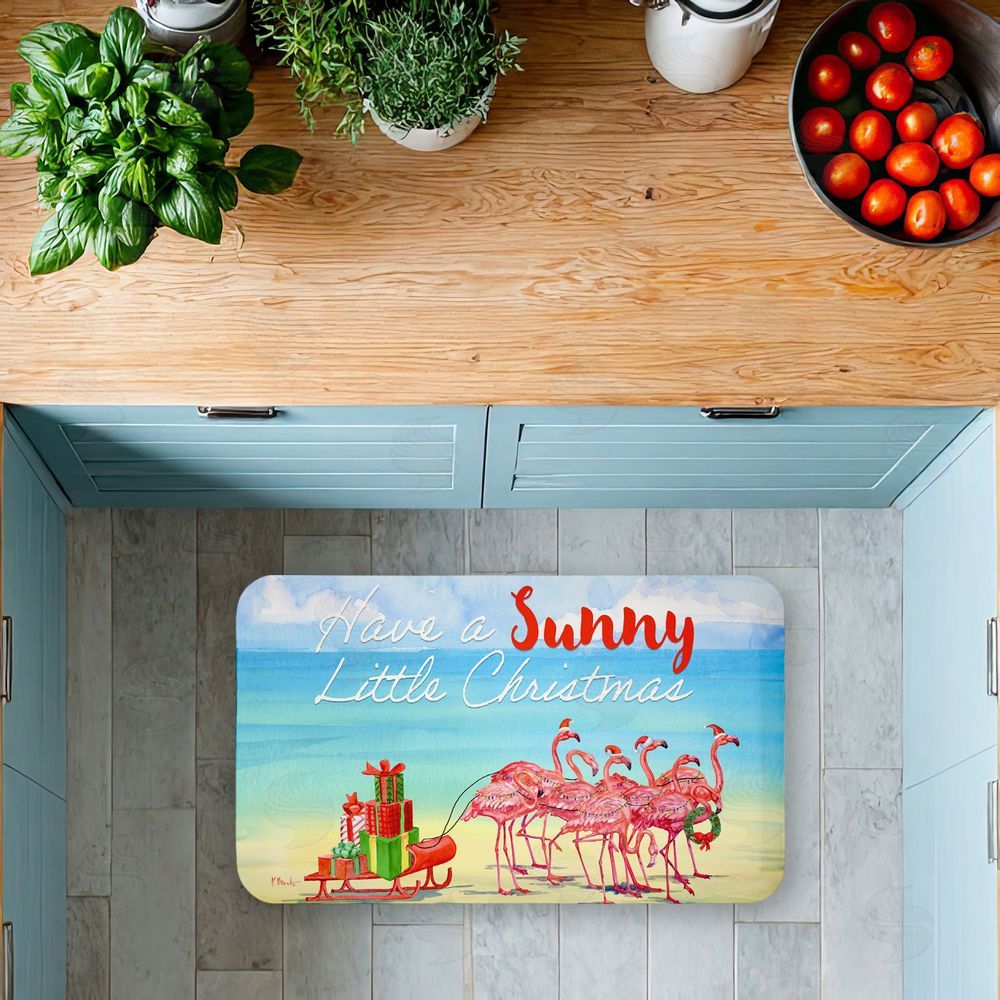 Paul Brent Have a Sunny Little Christmas Kitchen Floor Mat