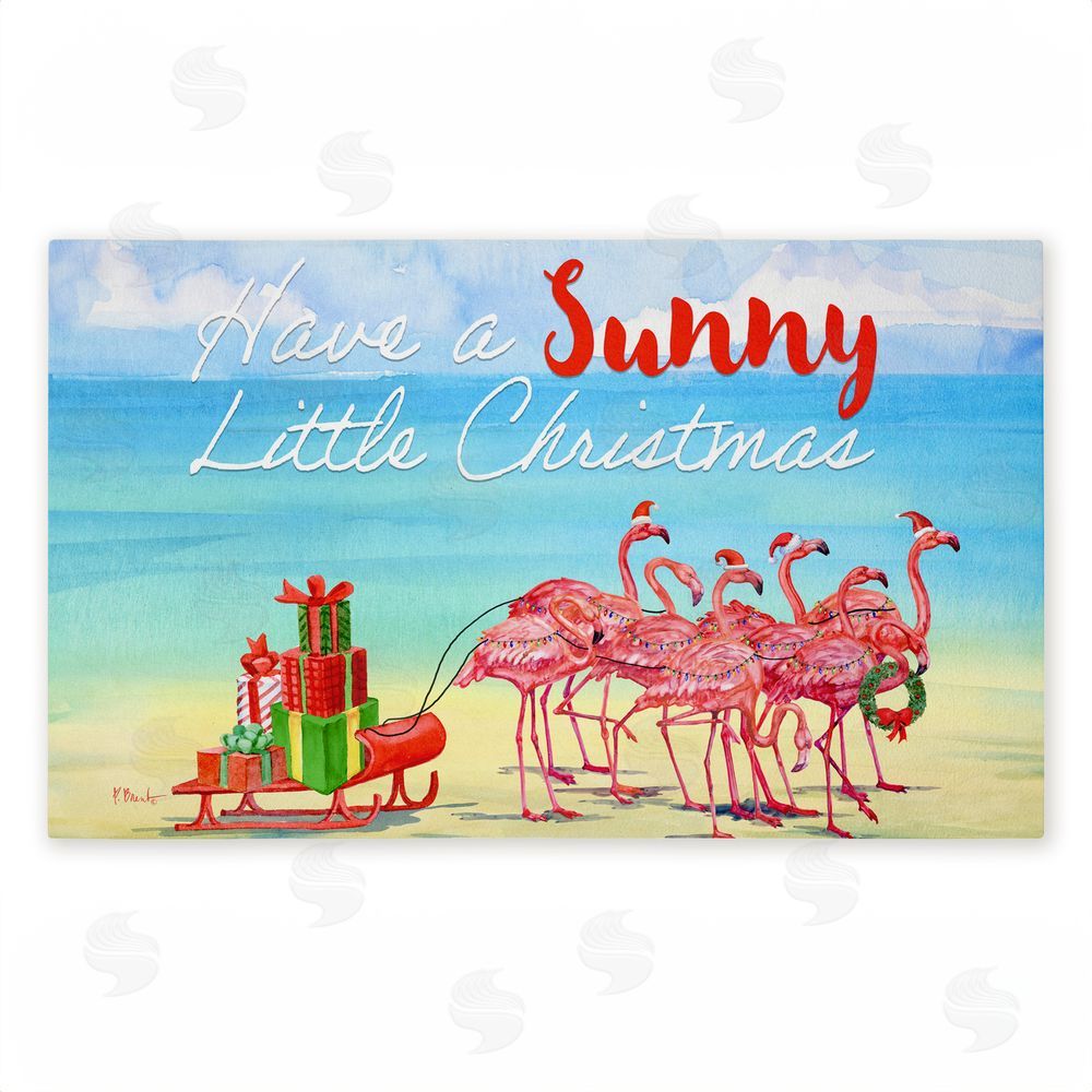 Paul Brent Have a Sunny Little Christmas Unwoven Outdoor Door Mat