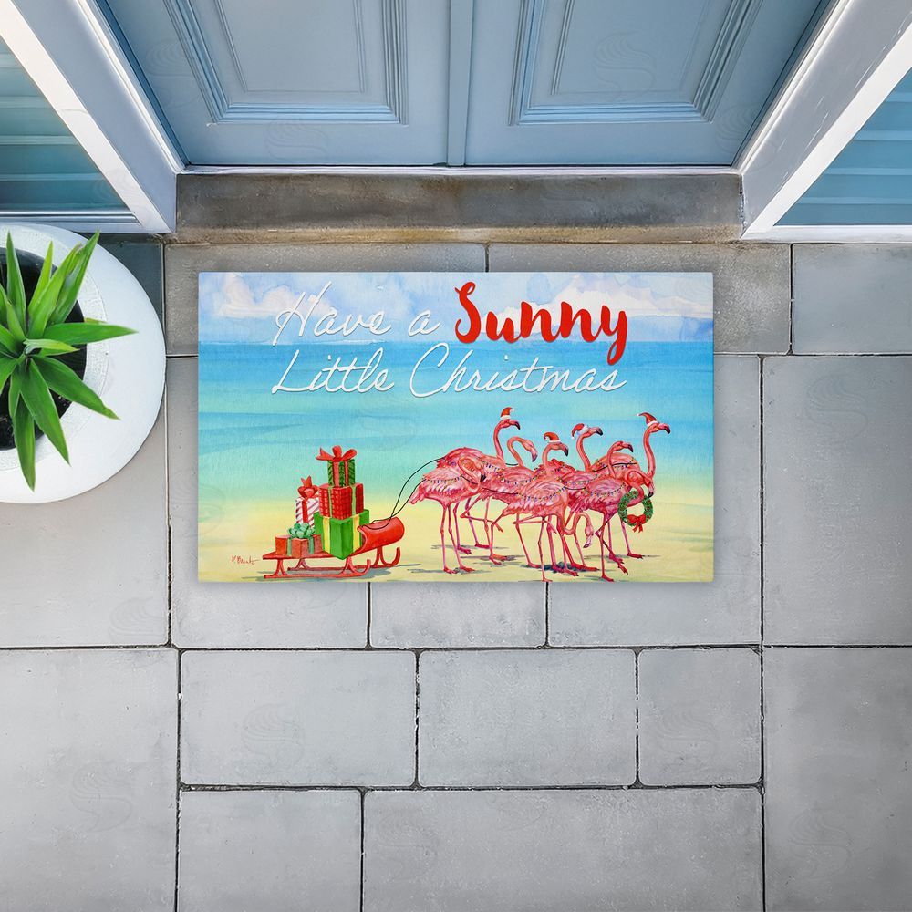 Paul Brent Have a Sunny Little Christmas Unwoven Outdoor Door Mat