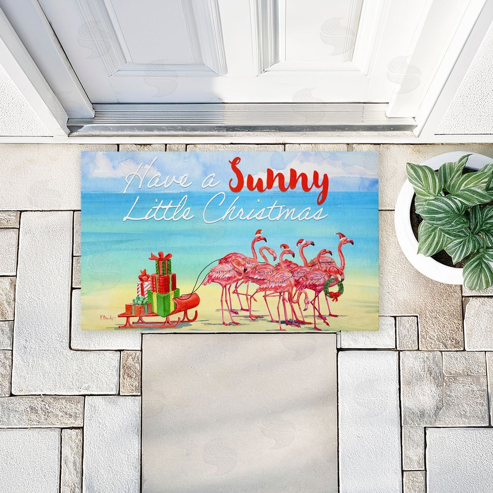 Paul Brent Have a Sunny Little Christmas Unwoven Outdoor Door Mat