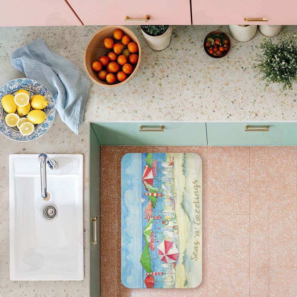 Paul Brent Seas 'n' Greetings Beach Kitchen Floor Mat