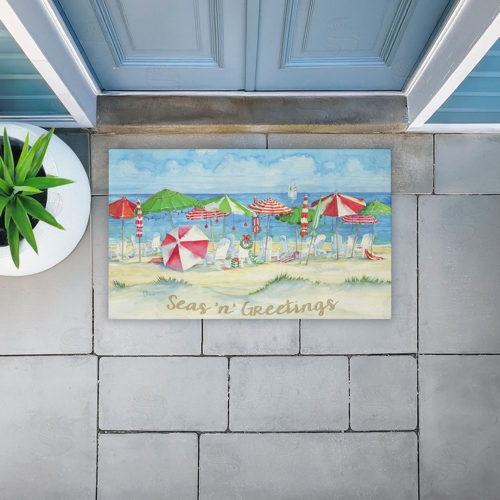 Paul Brent Seas 'n' Greetings Beach Unwoven Outdoor Door Mat