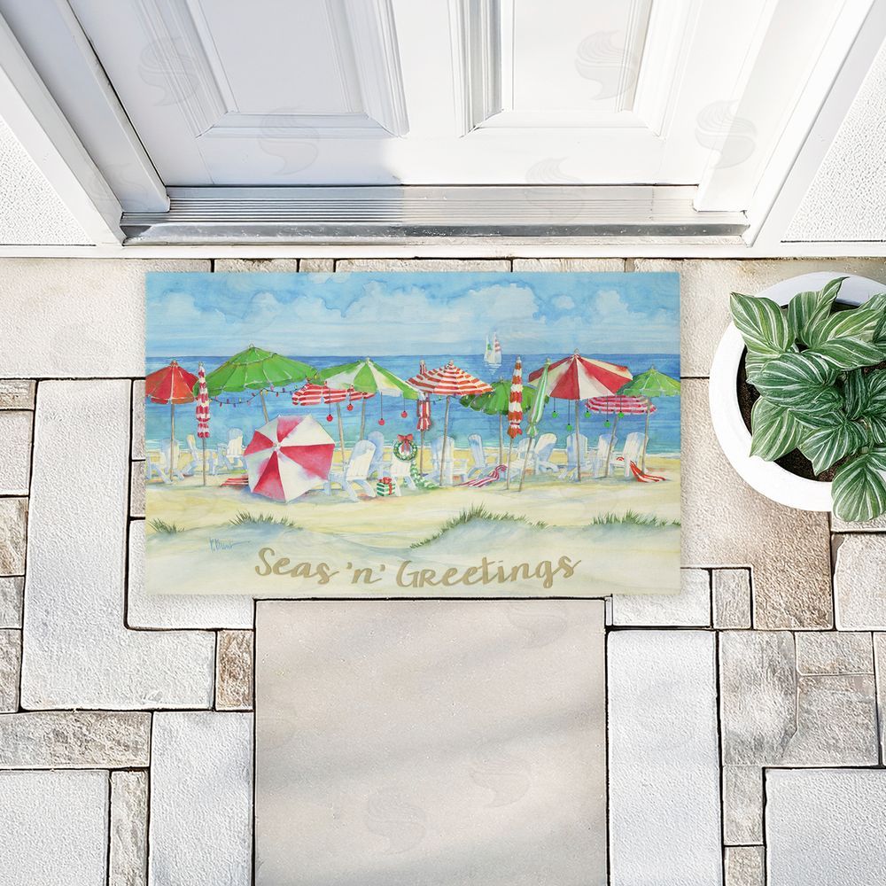 Paul Brent Seas 'n' Greetings Beach Unwoven Outdoor Door Mat