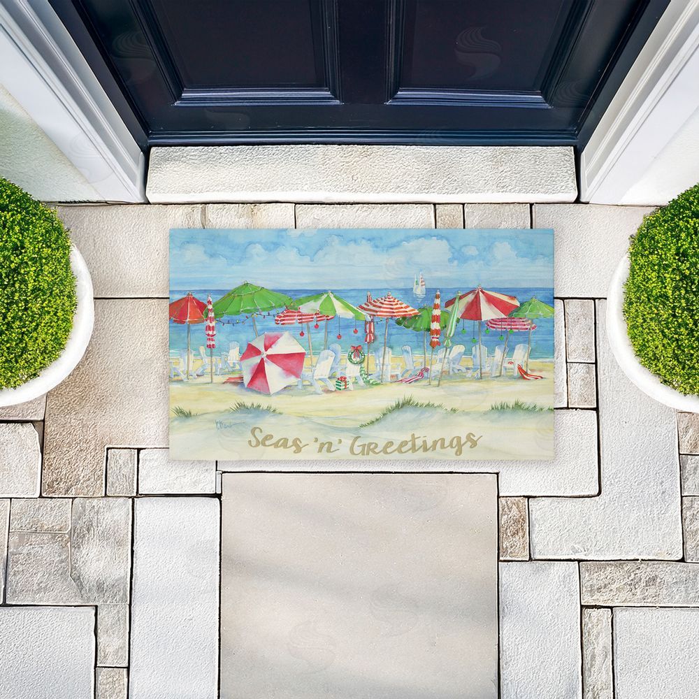 Paul Brent Seas 'n' Greetings Beach Unwoven Outdoor Door Mat