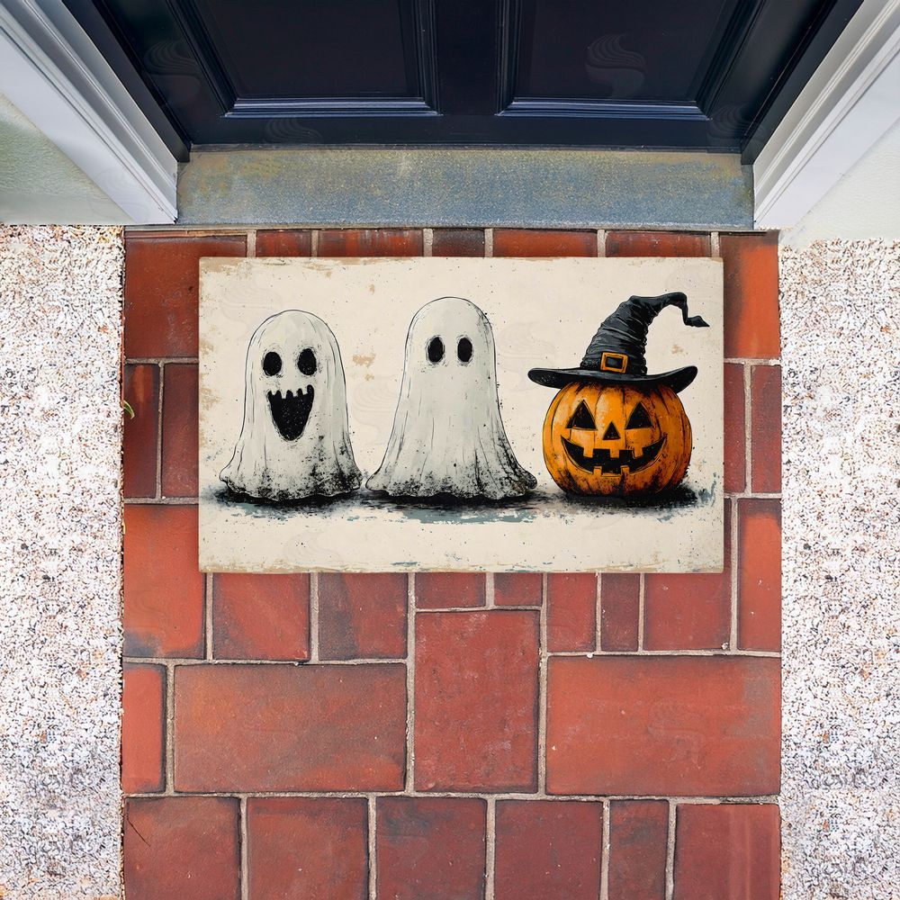 Creative Studio Halloween Icons Trio Unwoven Outdoor Door Mat