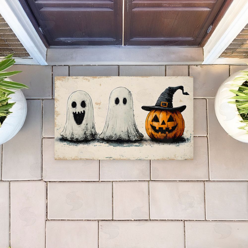 Creative Studio Halloween Icons Trio Unwoven Outdoor Door Mat