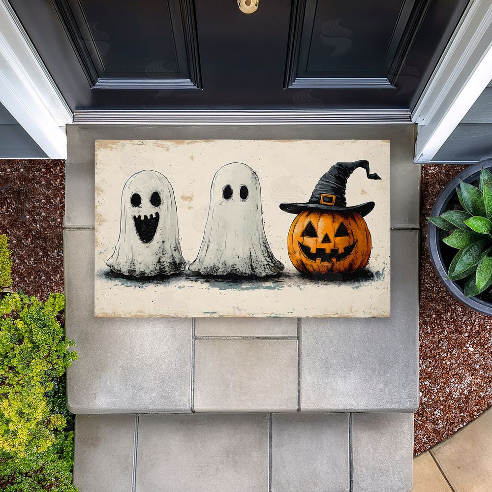 Creative Studio Halloween Icons Trio Unwoven Outdoor Door Mat