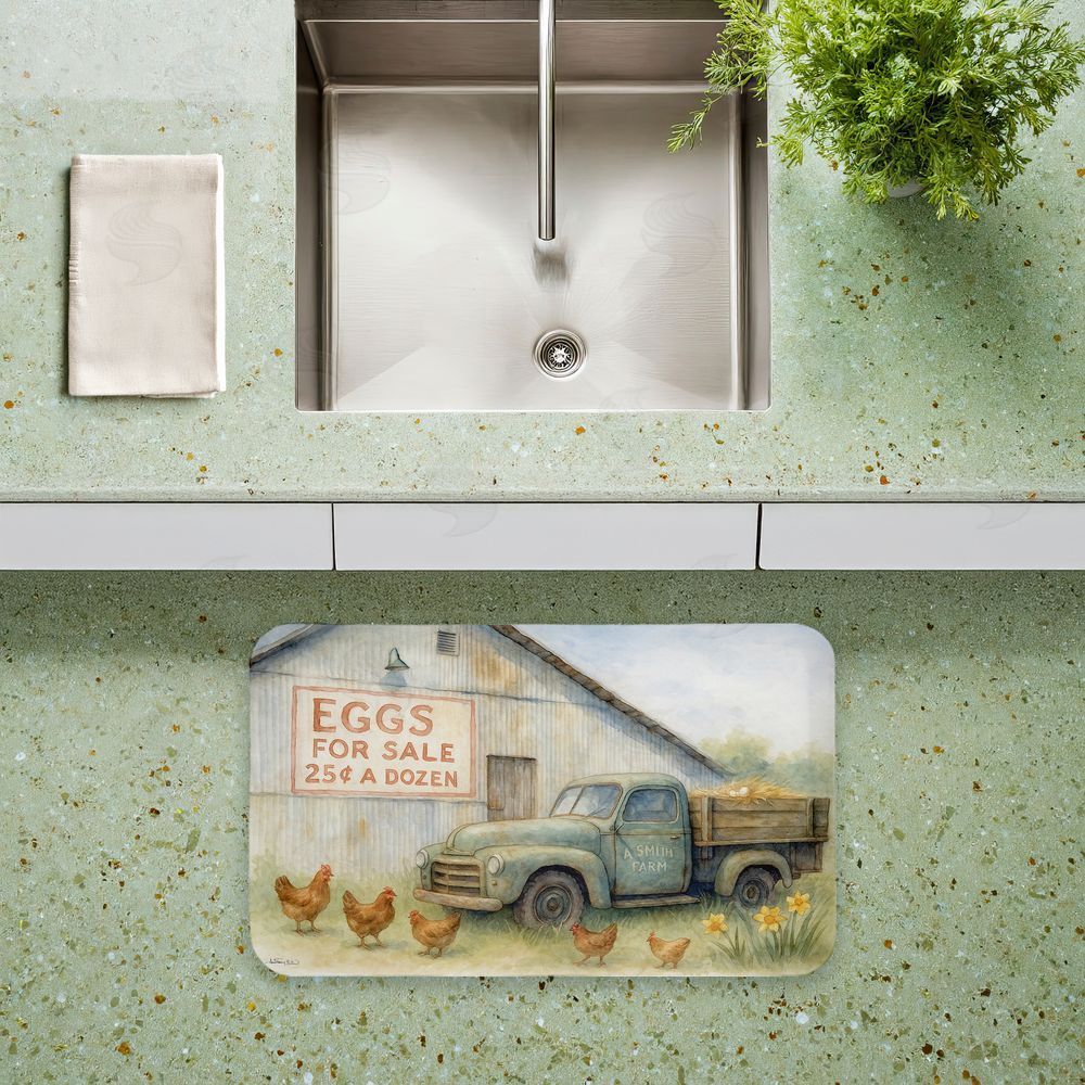 Antony Smith Eggs For Sale Farmhouse Kitchen Floor Mat
