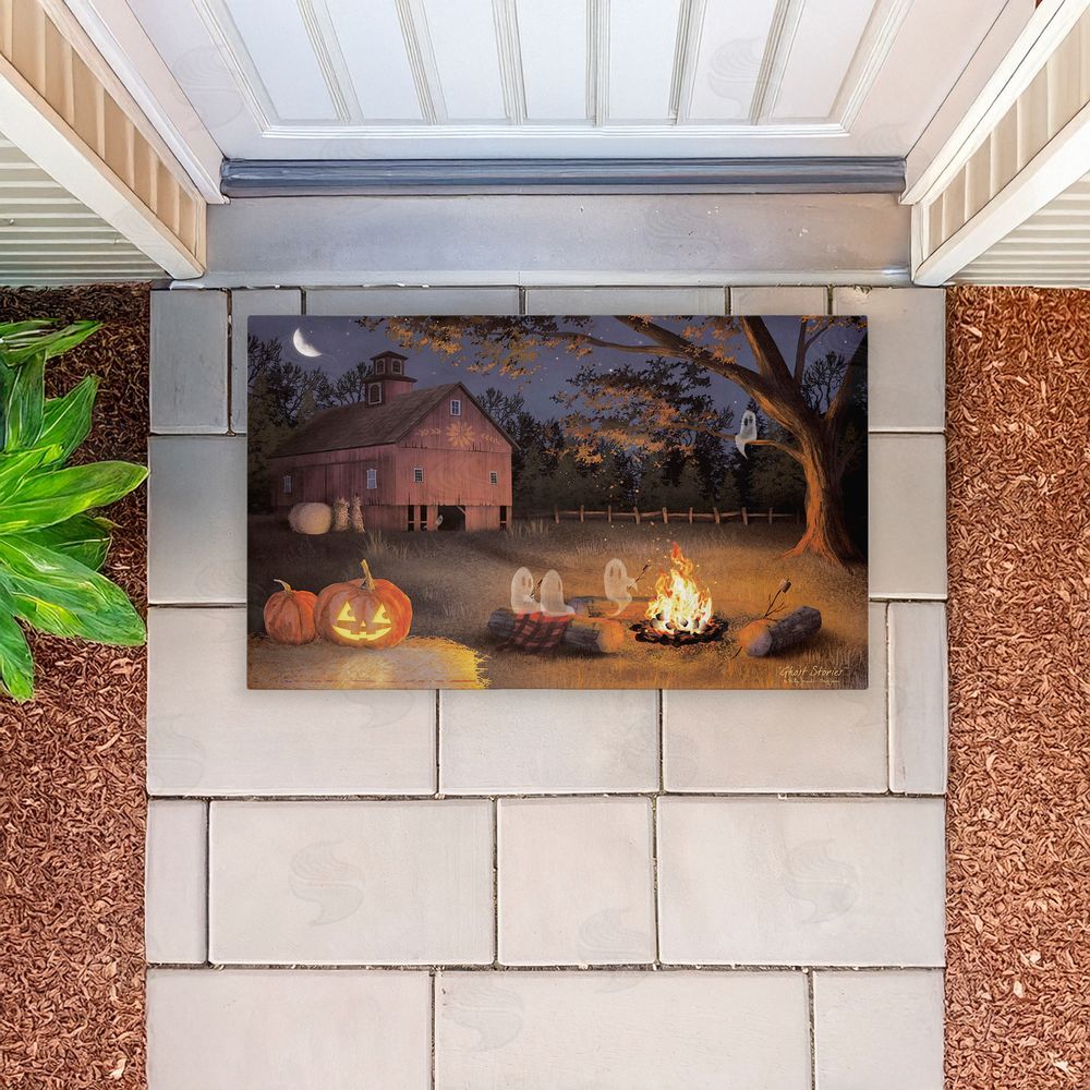 Billy Jacobs Autumn Embers Ghosts & Campfire Unwoven Outdoor Door Mat