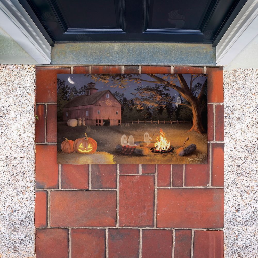 Billy Jacobs Autumn Embers Ghosts & Campfire Unwoven Outdoor Door Mat