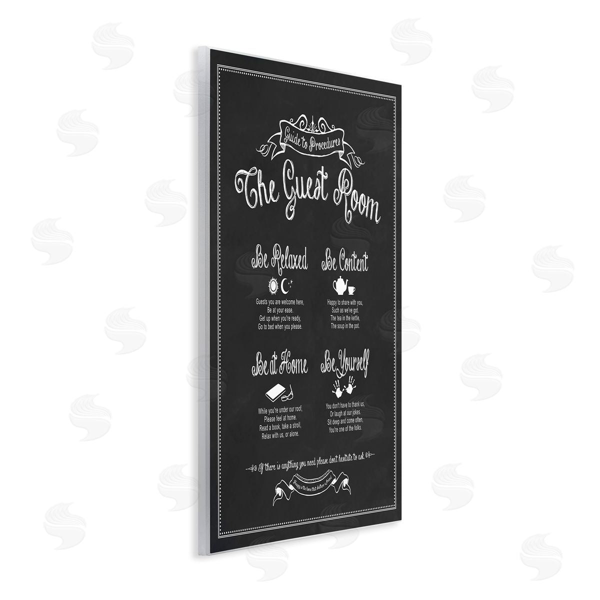 The Guest Room Guide Wood Plaque Wall Art, Home Decor by Lettered and Lined