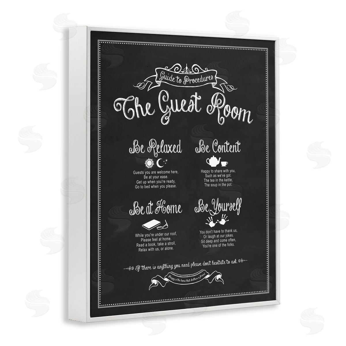 The Guest Room Guide White Frame Print Wall Art, Home Decor by Lettered and Lined
