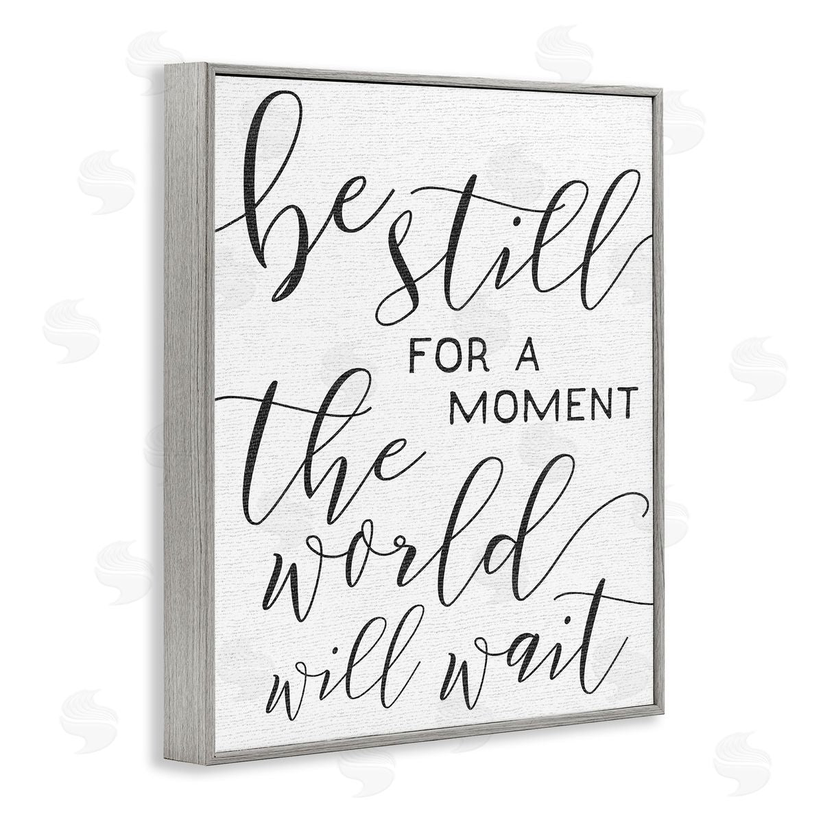 Be Still Relaxing Typography Grey Frame Print Wall Art, Home Decor by Stupell Studio