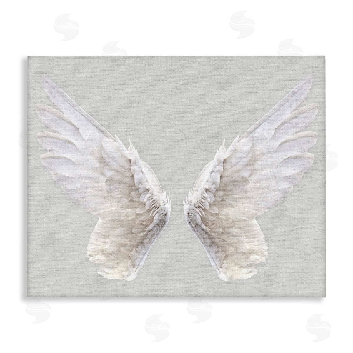 Angel Wings on Grey Canvas Wall Art, Home Decor by Stupell Studio