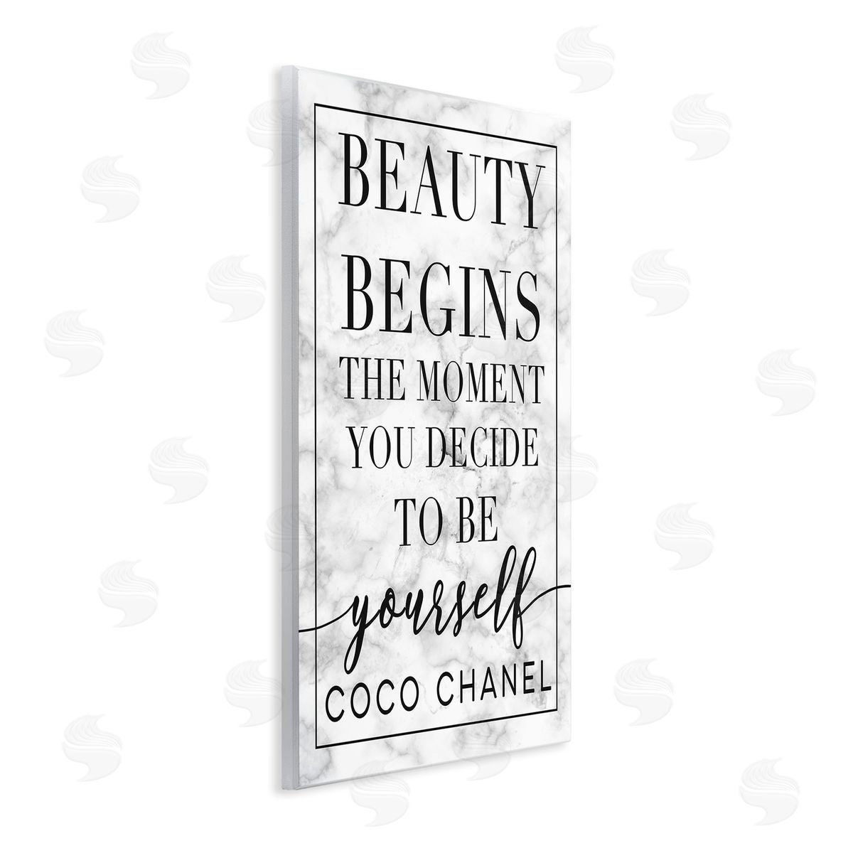 Beauty Begins Inspiring Quote Wood Plaque Wall Art, Home Decor by Stupell Studio