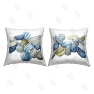 Grace Popp | Rows of Stones Organic Blue Brown Patterns