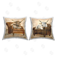 Ethan Harper | Country Cattle Long Horns on Chairs