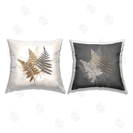 House of Rose | Layered Rustic Fern Plants Beige Grey