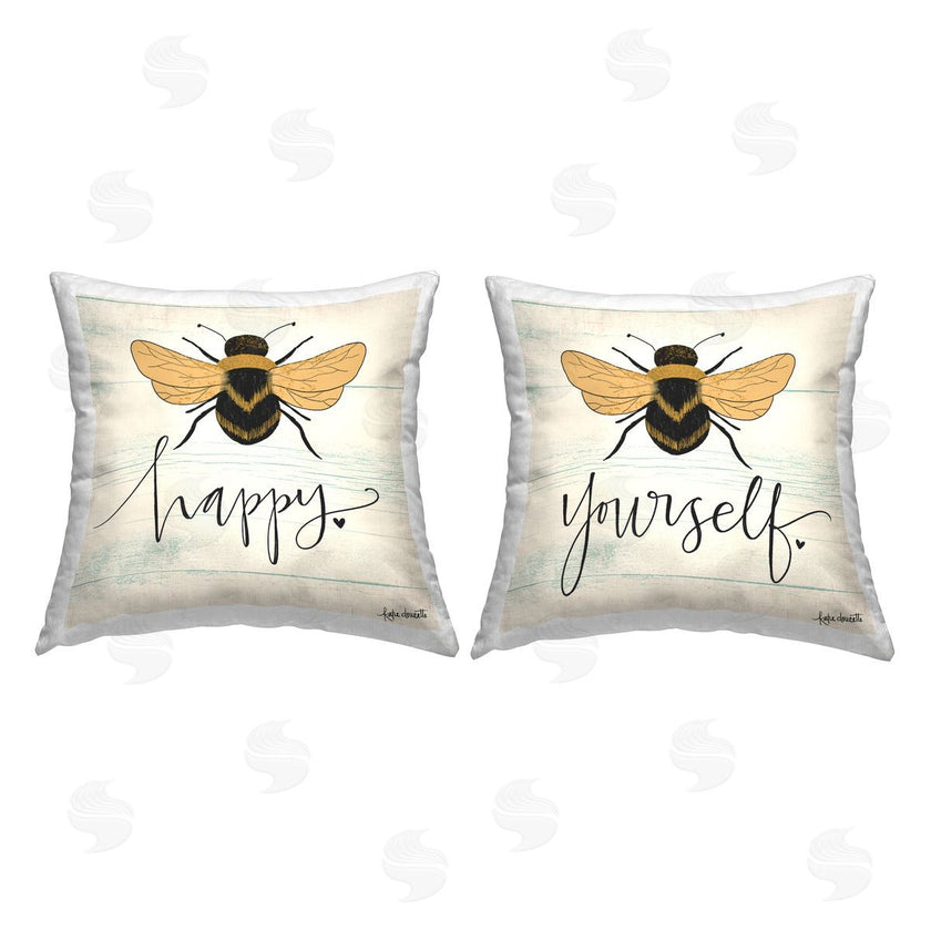 Katie Doucette | Bee Happy Be Yourself Charming Insect Pun