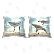 Marcus Prime | Sandpipers On Beach Shore Sunlit Ocean Waves