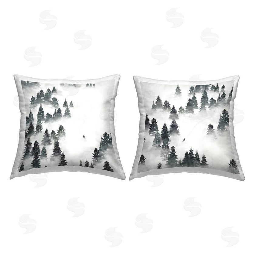 Ziwei Li | Snowy Ski Slopes Mountain Pine Trees