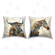Scott Brems | Rustic Layered Collage Pattern Country Farm Animals