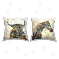 Scott Brems | Rustic Layered Collage Pattern Country Farm Animals