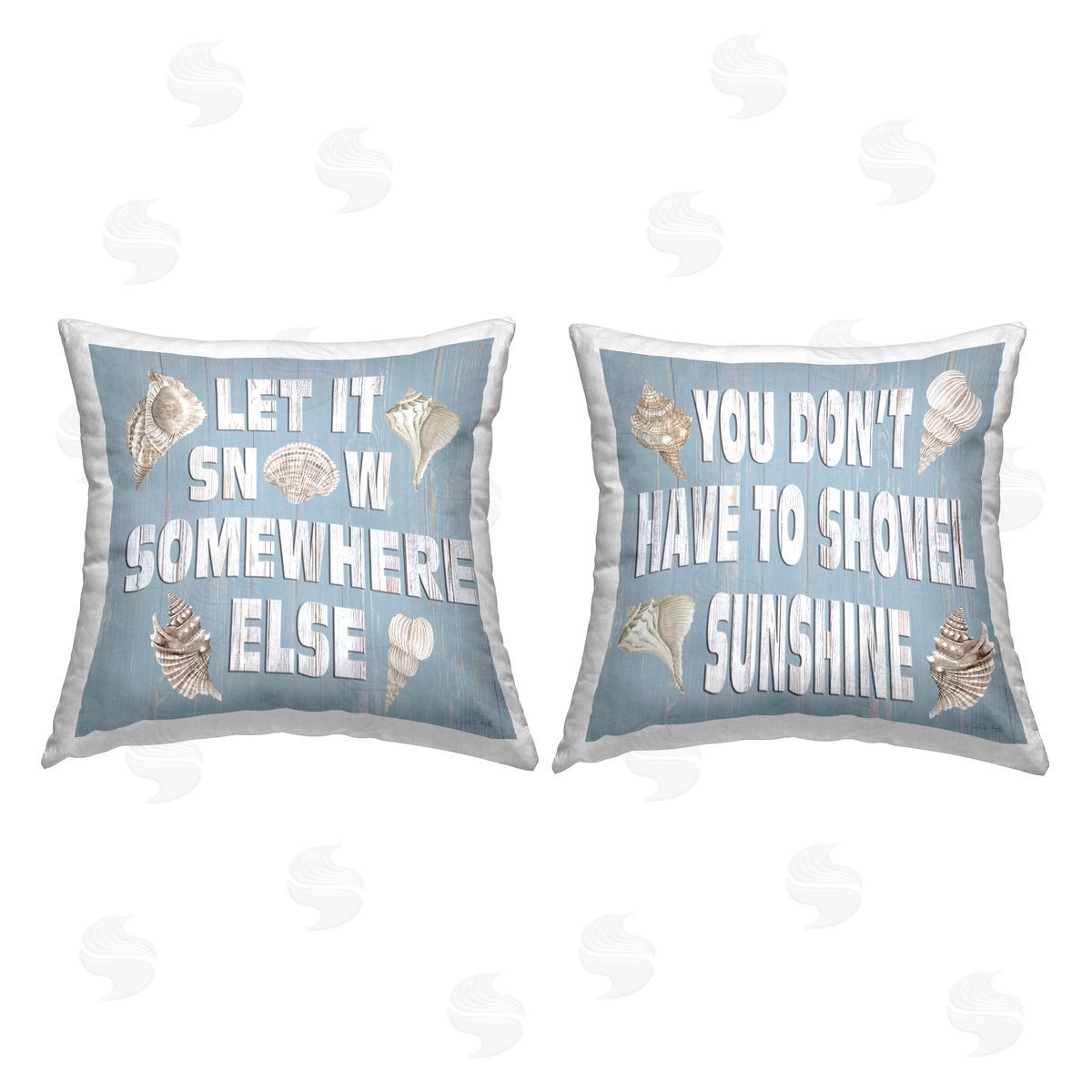 Nautical Holiday Let It Snow Phrases Decorative Printed Pillow, Home Decor by Cindy Jacobs
