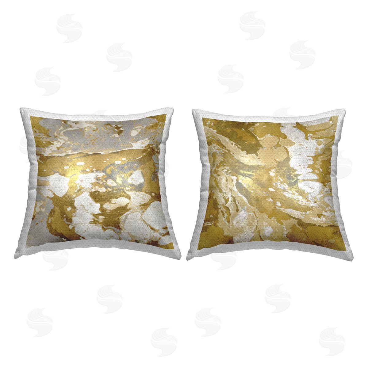 Modern Glam Marbled Pattern Outdoor Printed Pillow, Home Decor by Danielle Carson