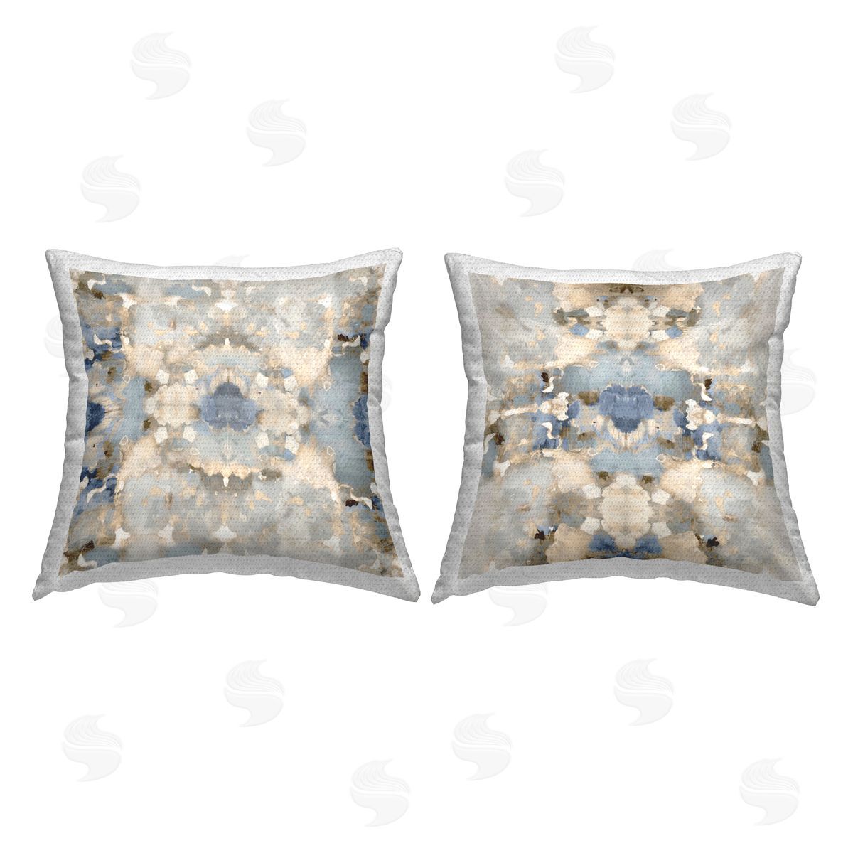 Soft Blue Modern Boho Outdoor Printed Pillow, Home Decor by Ellie Roberts