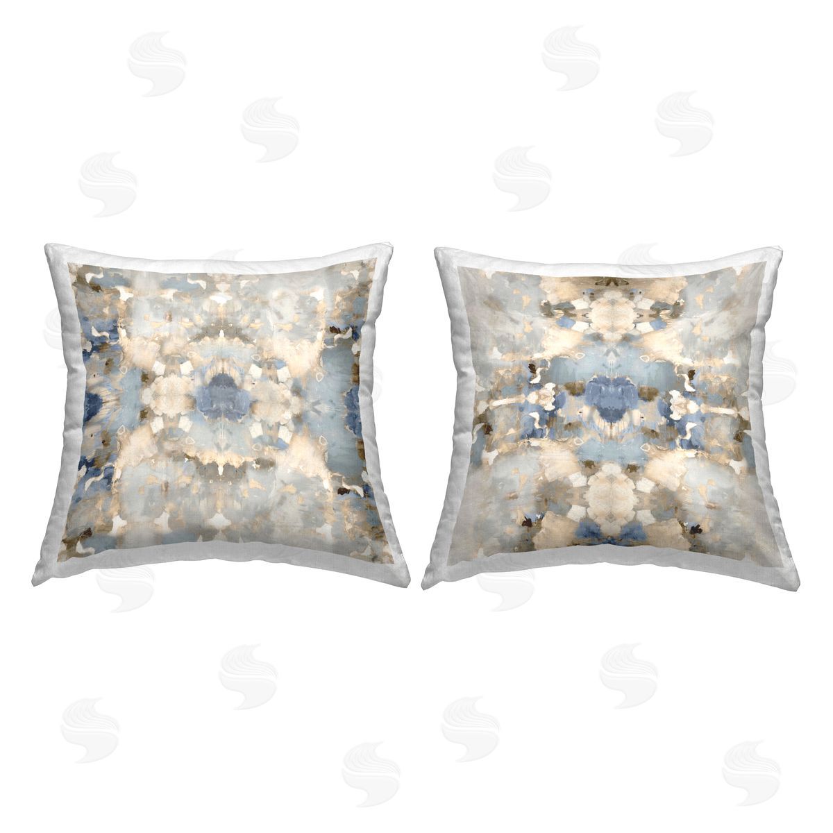 Soft Blue Modern Boho Decorative Printed Pillow, Home Decor by Ellie Roberts