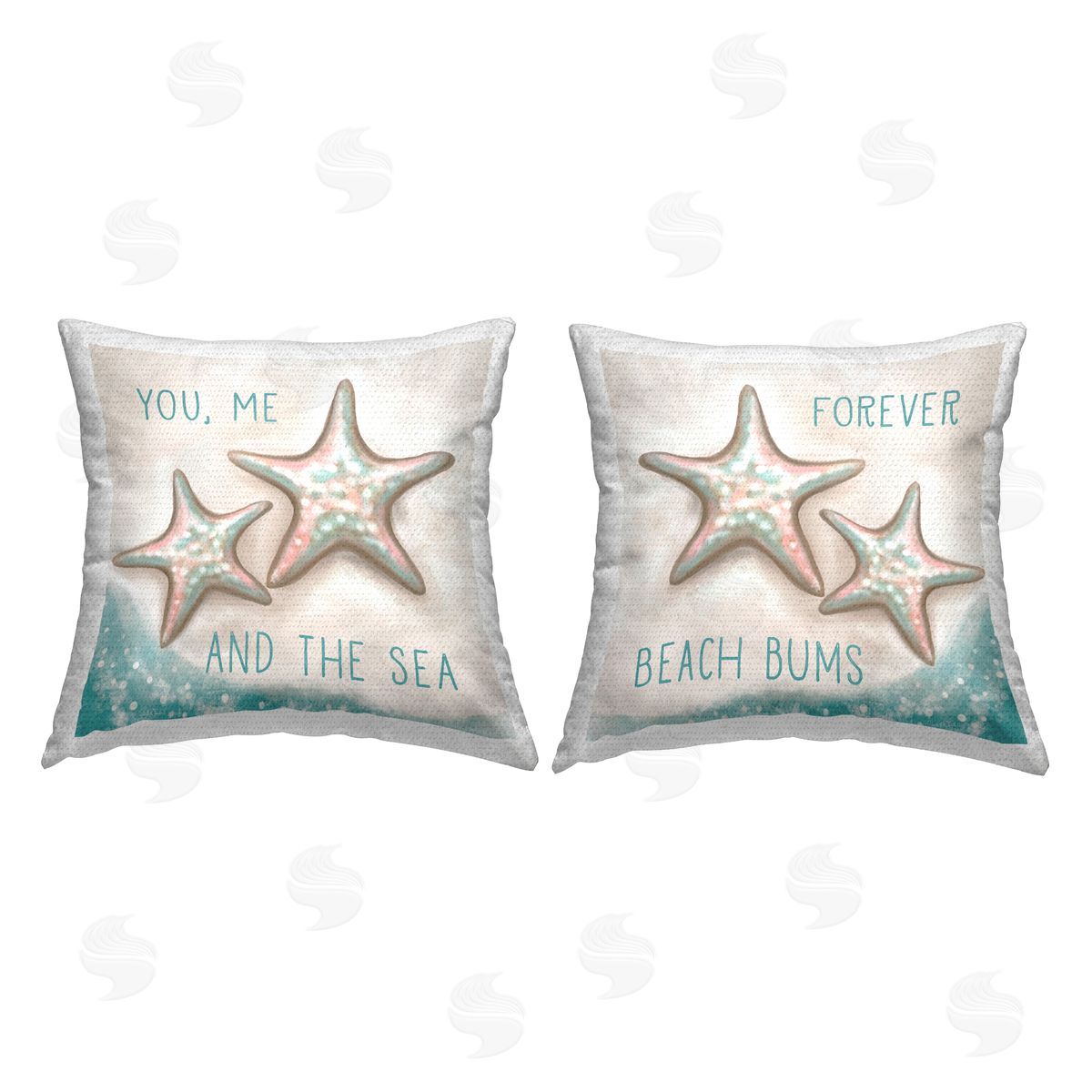 Romantic Beach Lover Phrases Outdoor Printed Pillow, Home Decor by Elizabeth Tyndall