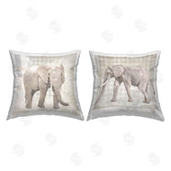 Karen Smith | Muted Patterned Elephants Wildlife