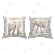 Karen Smith | Muted Patterned Elephants Wildlife