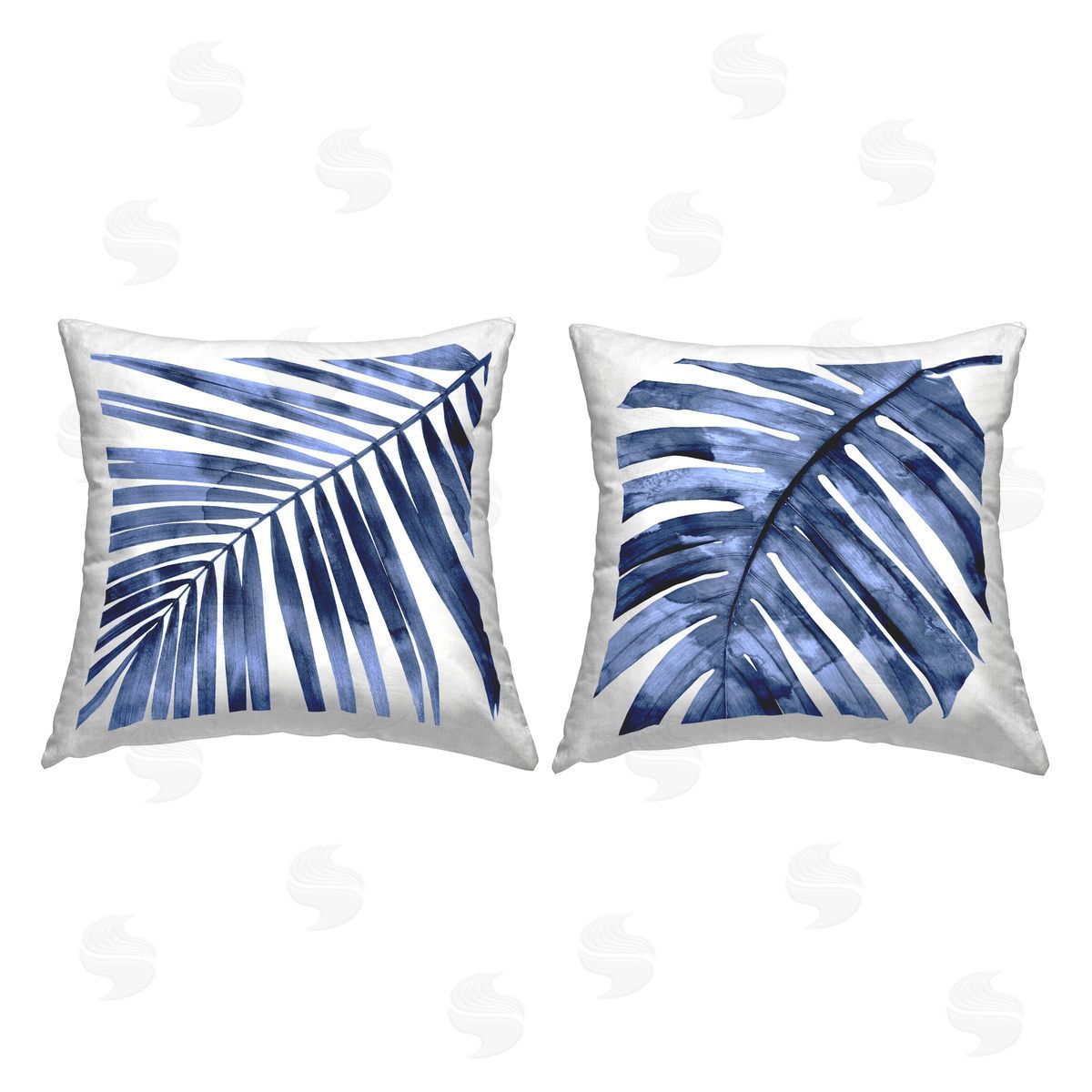 Tropical Blue Rainforest Palms Decorative Printed Pillow, Home Decor by Melonie Miller