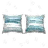 Jake Messina | Turquoise White Abstract Forms