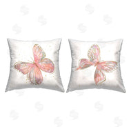 Nan | Pastel Pink Butterflies Glam Detail