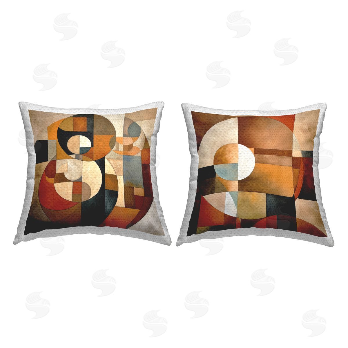 Contemporary Earth Tones Outdoor Printed Pillow, Home Decor by Irena Orlov