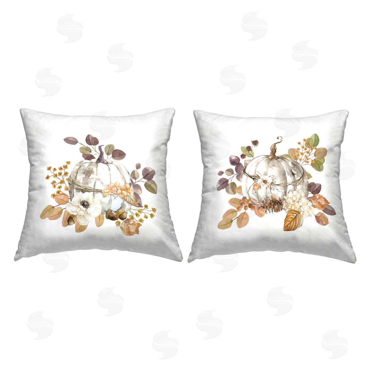 Seasonal Fall Botanicals Decorative Printed Pillow, Home Decor by Jennifer Brinley