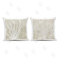 Yvette St. Amant | Muted Coral Branches on Beige