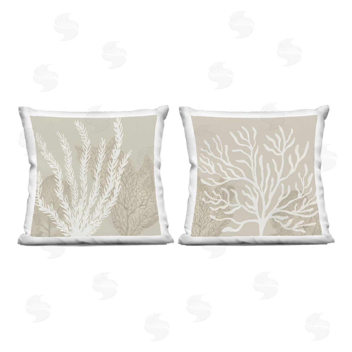Yvette St. Amant | Muted Coral Branches on Beige